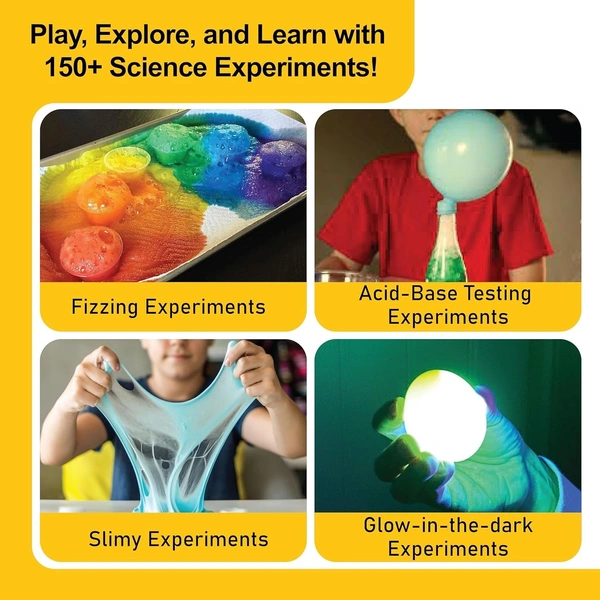 WONDRBOX 150+ Science Experiment Kit for Kids Ages 8 10 12 Year | Birthday Gifts Ideas for Kids | STEM School Project Learning Toy for Kids 8 9 10 11 12