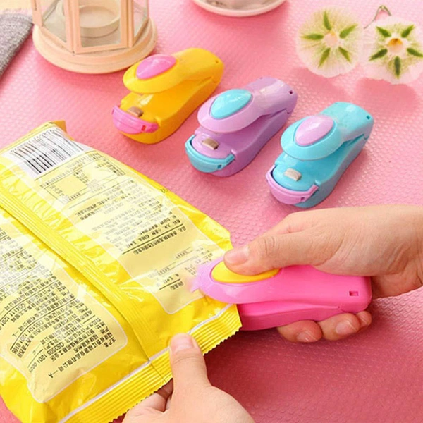 Heat Seal Mini Food Sealer-Impulse Machine for Sealing Plastic Bags Packaging (Multi Color) (Pack Of 1)