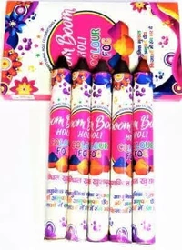 Holi Party Festival Smoke Colour Natural & Organic Holi Colors Gulal Holi Colors for Family, Party, Silky Soft Non Toxic & Non Irritant 100% Safe (5 pcs Colour Fog Smoke Boom Boom)