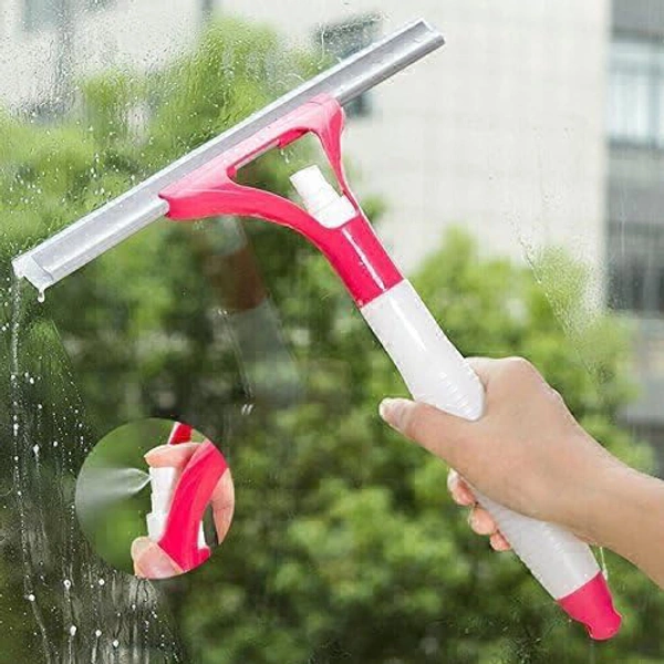 Glass Wiper Car Window Cleaner Easy Glass Wiper Window Cleaning Wiper Spray Bottle Sprayer Glass Cleaning for Bathroom Tiles,Table, Office, Car (3 in 1 Spray Glass Cleaner)