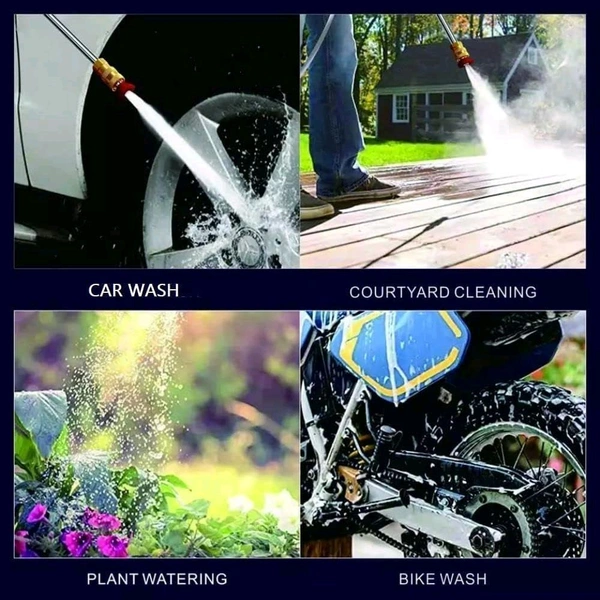 Wireless Washer Water Spray Gun for Car Wash Bike Washing Cleaning 48V Rechargeable Electric High Pressure Water Gun and 5M Hose Pipe CAR. - Centrum