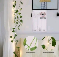 7 Feet Enchanting Money Plant Home Décor String Light, Battery Powered Copper Lights, Vine Garland Hanging Decoration for Indoor & Outdoor, Home Wall, Bedroom, Window(30 LED, Warm White)