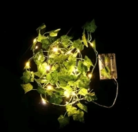 7 Feet Enchanting Money Plant Home Décor String Light, Battery Powered Copper Lights, Vine Garland Hanging Decoration for Indoor & Outdoor, Home Wall, Bedroom, Window(30 LED, Warm White)