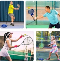 Self Practice Ball with String,cricket trainer rebound ball,Tennis Trainer Rebound Ball,Convenient Solo Tennis Training,Self-Practice Tennis Set (No Racket Included)(Multicolor)