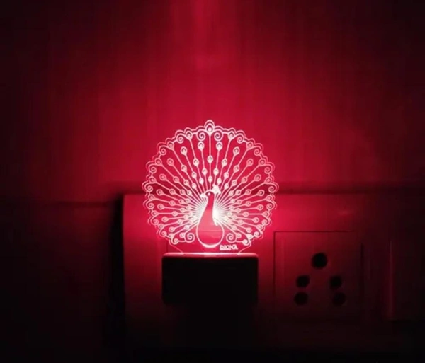 Diona Night Lamp Peacock 3d Led Multi Color Changing Led Light Acrylic Night Lamp Corporate / Birthday Gift Name: Diona Night Lamp Peacock 3d Led Multi Color Changing Led Light Acrylic Night Lamp Corporate / Birthday Gift 