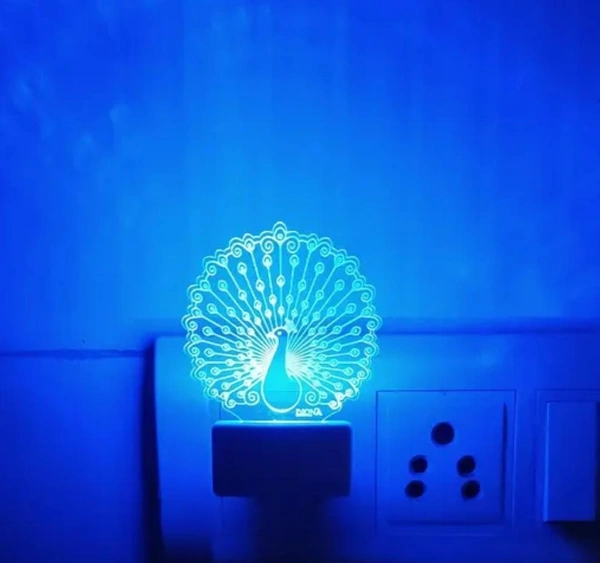 Diona Night Lamp Peacock 3d Led Multi Color Changing Led Light Acrylic Night Lamp Corporate / Birthday Gift Name: Diona Night Lamp Peacock 3d Led Multi Color Changing Led Light Acrylic Night Lamp Corporate / Birthday Gift 