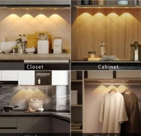Under Cabinet Lights LED Motion Sensor Indoor, USB Rechargeable ,3 Light Modes Stepless Dimming  USB Rechargeable ,3 Light Modes Stepless Dimming Hill Light, 6500K 