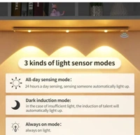 Under Cabinet Lights LED Motion Sensor Indoor, USB Rechargeable ,3 Light Modes Stepless Dimming  USB Rechargeable ,3 Light Modes Stepless Dimming Hill Light, 6500K 