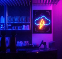 Products Hanture Neon Sign, Cloud Led Neon Light Wall Light Led Wall Decor, Light Up Acrylic Neon Sign For Bedroom, Kids Room, Living Room, Bar, Party, Christmas