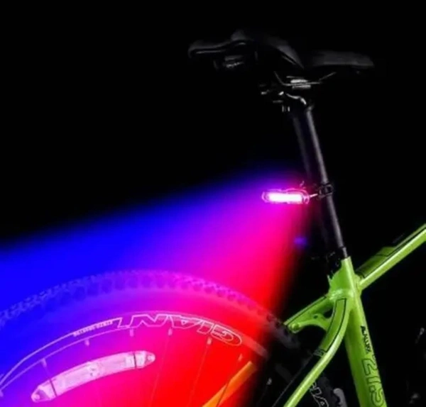 USB Rechargeable Cycle Tail Light LED Waterproof Cycle Light Colors Red, Blue & White Cycle Light for Bicycle Different Modes Cycle Light Rechargeable