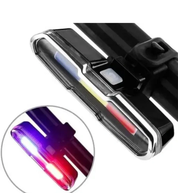 USB Rechargeable Cycle Tail Light LED Waterproof Cycle Light Colors Red, Blue & White Cycle Light for Bicycle Different Modes Cycle Light Rechargeable