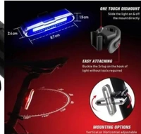 USB Rechargeable Cycle Tail Light LED Waterproof Cycle Light Colors Red, Blue & White Cycle Light for Bicycle Different Modes Cycle Light Rechargeable