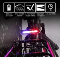 USB Rechargeable Cycle Tail Light LED Waterproof Cycle Light Colors Red, Blue & White Cycle Light for Bicycle Different Modes Cycle Light Rechargeable