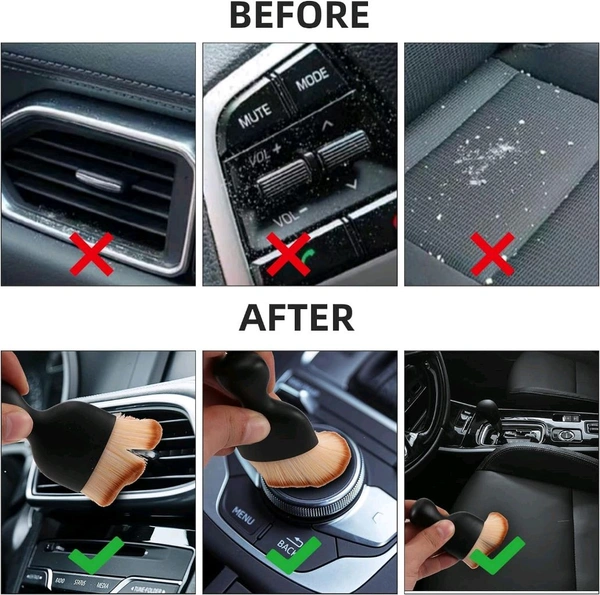 Car Interior Dust Brush,Auto Detailing Brushes,Soft Bristle Cleaning Brush,Car Detailing Brush Dusting Tool for Air Conditioner Vents, Leather,Leather,Scratch Free