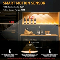 Motion Sensor Cabinet Mood Light, 45Cm Wireless Closet Light, 1500Mah Rechargeable Dimmable Led Light Bar With 3 Light Colors, Magnetic Install (1800K-6500K) - Aluminium, White