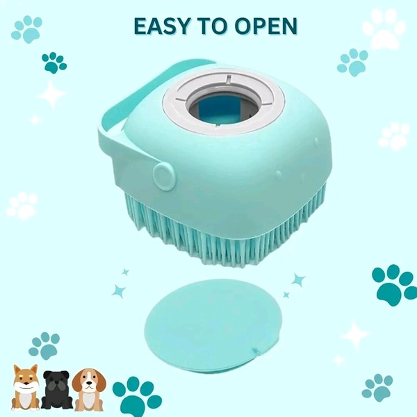  Dog Bath Brush for Grooming & Bathing, Dog Washing Brush for Labrador, German Shepherd, Golden Retriever |Dog Cat Bath Brush| Massage Brush Soft Silicone Rubber- Any Color - Pack of 1