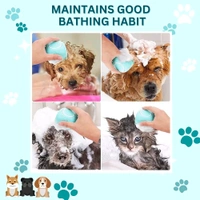  Dog Bath Brush for Grooming & Bathing, Dog Washing Brush for Labrador, German Shepherd, Golden Retriever |Dog Cat Bath Brush| Massage Brush Soft Silicone Rubber- Any Color - Pack of 1