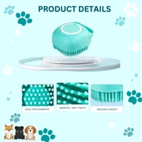  Dog Bath Brush for Grooming & Bathing, Dog Washing Brush for Labrador, German Shepherd, Golden Retriever |Dog Cat Bath Brush| Massage Brush Soft Silicone Rubber- Any Color - Pack of 1