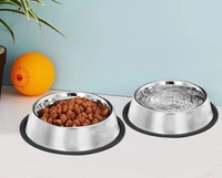 Stainless Steel Dog Bowl, Dog Food Bowl, Dog Feeding Bowl, Medium (Set of 2 x 700ml)