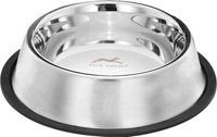 Stainless Steel Dog Bowl, Dog Food Bowl, Dog Feeding Bowl, Medium (Set of 2 x 700ml)