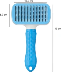 Self Cleaning Slicker Pet Grooming Brush | Pet Cleaning Tool Suitable for All Pets | Rectangular Shape