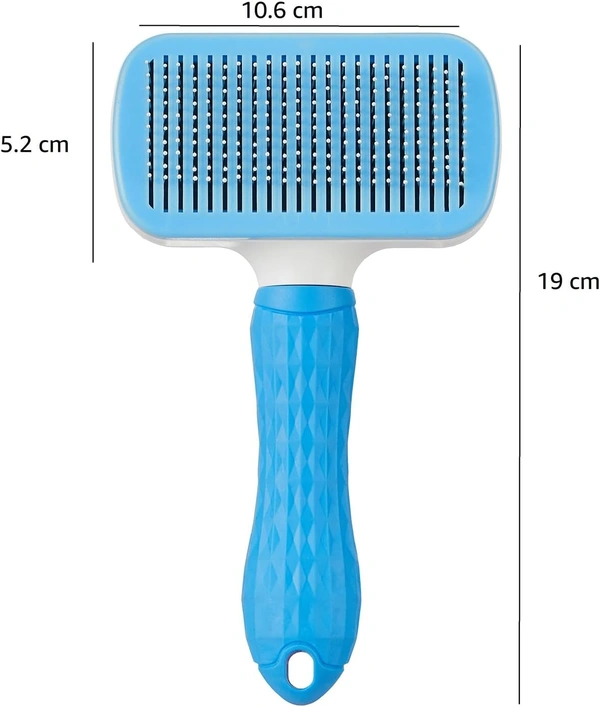 Self Cleaning Slicker Pet Grooming Brush | Pet Cleaning Tool Suitable for All Pets | Rectangular Shape