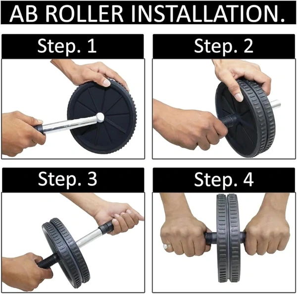 Polypropylene Ab Roller for men women Ab Wheel Roller (Black)