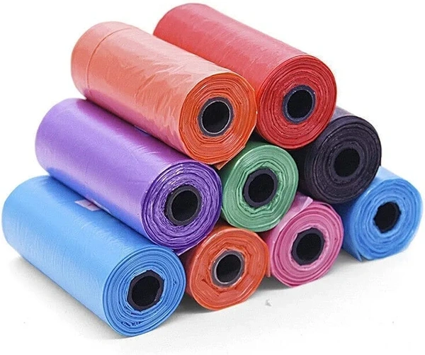 Dog Poop Bags, Dog Waste Pick Up Biodegradable Garbage Bags, Dispenser Fitting, (5 Rolls 15 Bags Each Roll), 75 Bags Refill