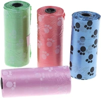 Dog Poop Bags, Dog Waste Pick Up Biodegradable Garbage Bags, Dispenser Fitting, (5 Rolls 15 Bags Each Roll), 75 Bags Refill