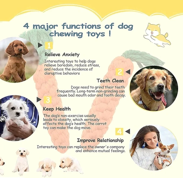 Tail Dog Toys + Dog Chew Toys + Puppy Teething Toys + Rope Toys + Dog Toys for Small to Medium Dog Toys + Dog Toy Pack(Pack of 5)