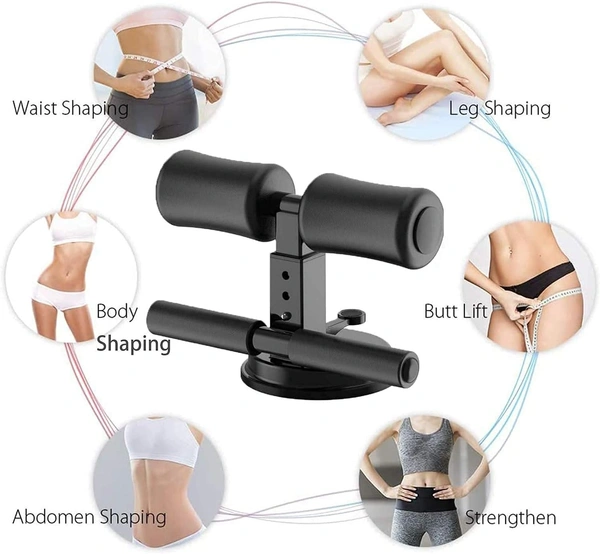 Sit-Up Bar With Foam Handle and Rubber Suction Seat Up Fitness Equipment Sit-ups and Push-ups Assistant Device For Weight Lose Gym Workout Abdominal Curl Exercise Work Out Trainer (Pack of 1)