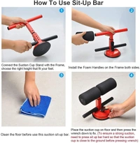 Sit-Up Bar With Foam Handle and Rubber Suction Seat Up Fitness Equipment Sit-ups and Push-ups Assistant Device For Weight Lose Gym Workout Abdominal Curl Exercise Work Out Trainer (Pack of 1)