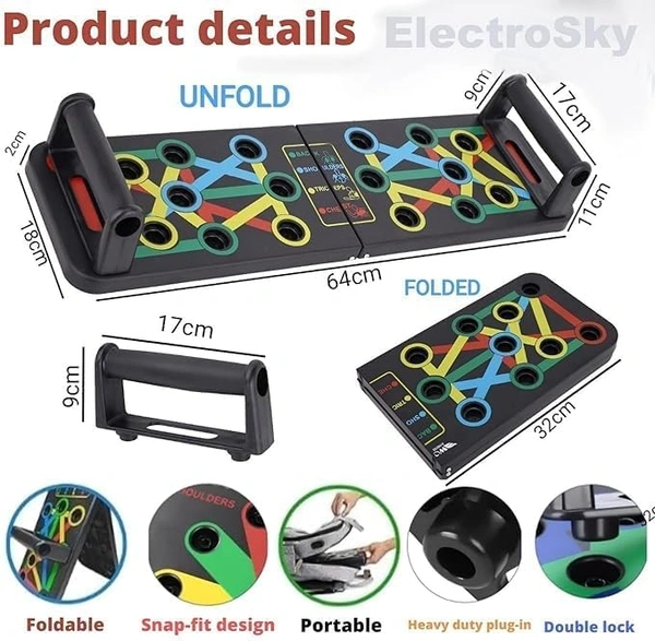 15 in 1 Pushup Board for Strength Training, Fitness and Exercise Equipment for men & woman, Home & Gym Exercise Equipment for Chest, Shoulder, Triceps Workout