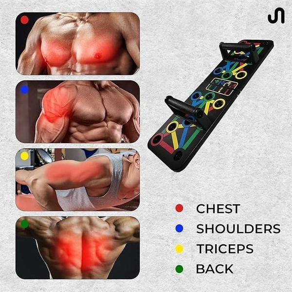 15 in 1 Pushup Board for Strength Training, Fitness and Exercise Equipment for men & woman, Home & Gym Exercise Equipment for Chest, Shoulder, Triceps Workout