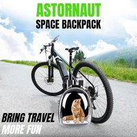 Astronaut Pet Carrier Backpack, Designed with Breathable Space, Ventilated,Ideal Cat House, Portable Cat Bag, Secure and Comfortable Cat Carrier Travel Bag for Outdoor Use Pet Bag (Black)