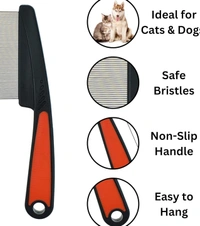 Pet Flea Comb for Dog, Cat, Birds and Rabbit (Flea Comb - Large) | Stainless Steel Fine Tooth Flea Lice Tear Stain Remover Comb | Hair Nit Comb For Head Nit Treatment Removes Head Nits