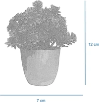 Artificial Plants Fake Potted Plants, Eucalyptus Potted Faux Decorative Grass Plant with White Pot for Home Decor, Indoor, Office, Desk, Shelf, Table Decoration (10 Mini)