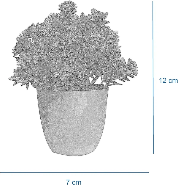 Artificial Plants Fake Potted Plants, Eucalyptus Potted Faux Decorative Grass Plant with White Pot for Home Decor, Indoor, Office, Desk, Shelf, Table Decoration (10 Mini)