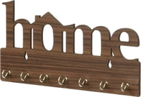Premium Home Keys Wooden Key Holder (29 cm x 13.5 cm x 0.4 cm, Wood) 7 Hook - Decorative Items for Home Decor (Brown)