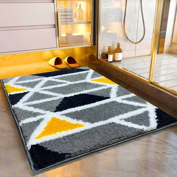 Super Soft (40x60 cm) Microfibre 2000 GSM Bath Mat Super Absorbent Anti-Skid Door Mats for Home/Bathroom Mat/Bedroom/Kitchen/Floor Mat (Grey) Pack of 1