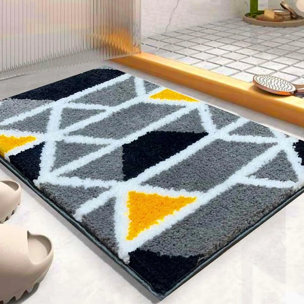 Super Soft (40x60 cm) Microfibre 2000 GSM Bath Mat Super Absorbent Anti-Skid Door Mats for Home/Bathroom Mat/Bedroom/Kitchen/Floor Mat (Grey) Pack of 1