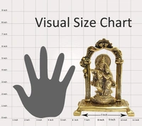 Metal Gold Plated Radha Krishna Idol Sculpture Statue Figurine Decorative Showpiece for Janmashtami Home Decoration Temple and Gift (Size 7 x 5 Inches) (1 Pieces)