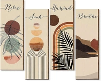  Wall Decor for Living Room-Wall Hangings for Home/Wall Decoration Items for Living Room-Wall Art-Bedroom Wall Decor-Rigid Eco-Friendly Recycled Board-Double Tape wall decor, 4 Pieces