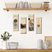  Wall Decor for Living Room-Wall Hangings for Home/Wall Decoration Items for Living Room-Wall Art-Bedroom Wall Decor-Rigid Eco-Friendly Recycled Board-Double Tape wall decor, 4 Pieces