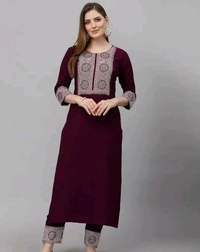 Stylish Cotton Kurta, Bottom and Dupatta Set for Women - M