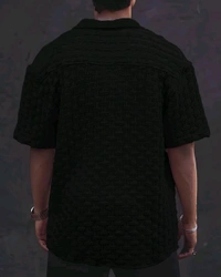 Casual Shirt for Men||Popcorn Shirt for Men||Cutaway Collar|| Men Stylish Shirt - L, Black