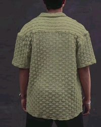 Casual Shirt for Men||Popcorn Shirt for Men||Cutaway Collar|| Men Stylish Shirt - 2XL, Light Green