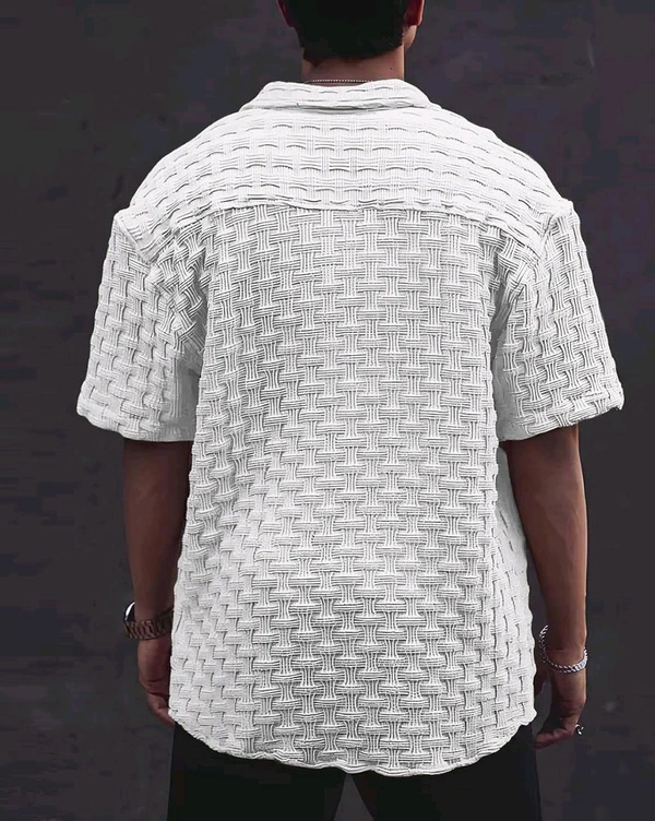 Casual Shirt for Men||Popcorn Shirt for Men||Cutaway Collar|| Men Stylish Shirt - 2XL, White