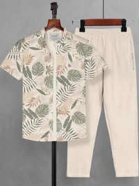 Trendy Clothing Set with Shirt & Pants Co-ords for Men - S