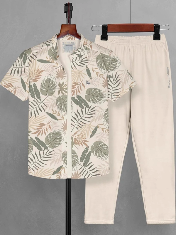 Trendy Clothing Set with Shirt & Pants Co-ords for Men - S